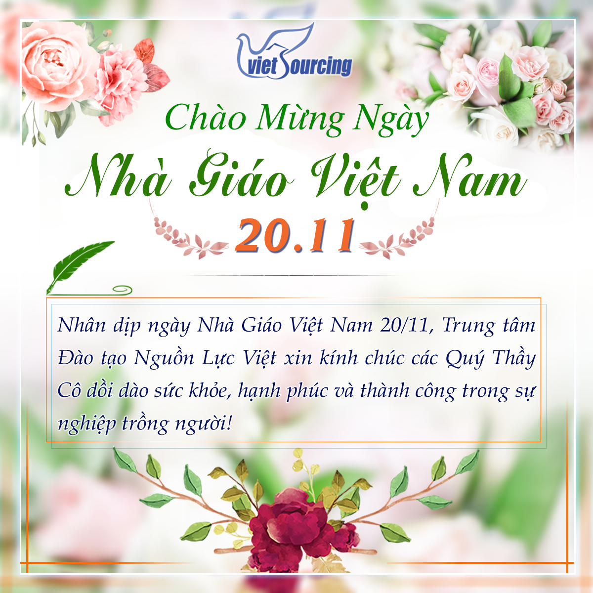 Chúc Mừng Ngày Nhà Giáo Việt Nam 20/11 - Trung Tâm Đào Tạo Nguồn Lực Việt